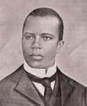 Retrato del maestro del ragtime Scott Joplin.