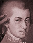 Retrato de Wolfgang Amadeus Mozart.