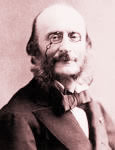 Retrato del compositor Jacques Offenbach.