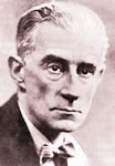 Fotografía del compositor Maurice Ravel.